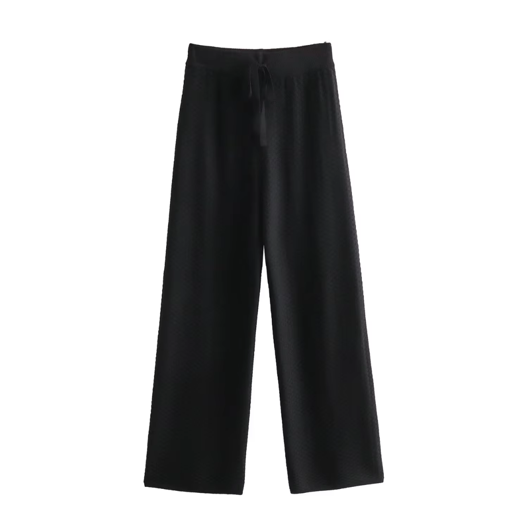 100% Wool Wide-Leg Pants