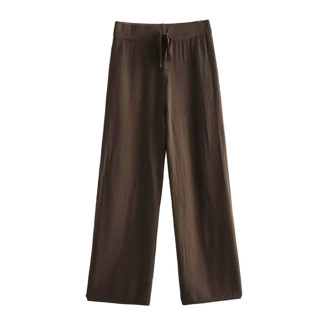 100% Wool Wide-Leg Pants